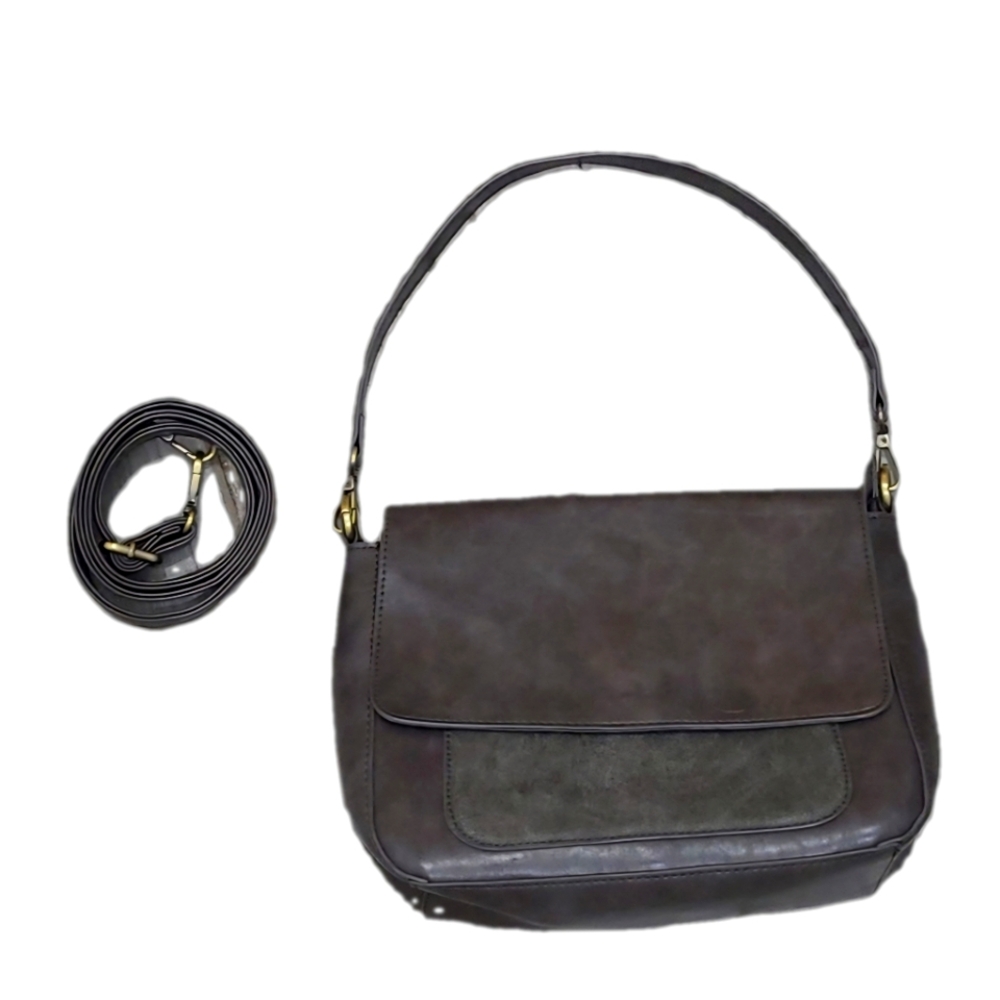 Elegant Brown Leather Shoulder Bag